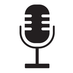 Microphones icons set, Mic icons, Podcast talk radio sound buttons, Vector illustration. Eps 10.