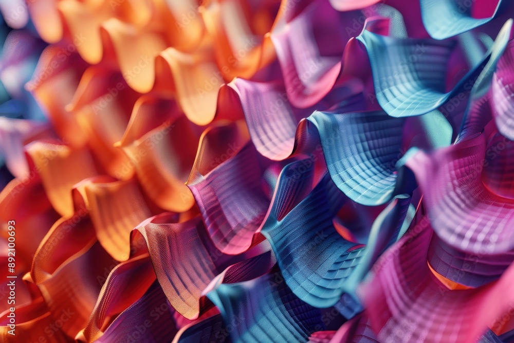 Aufkleber a colorful piece of fabric with a pattern of dots