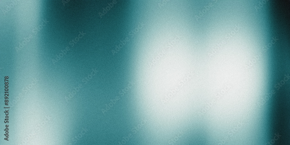 Poster gradient and grain texture on abstract blue green background