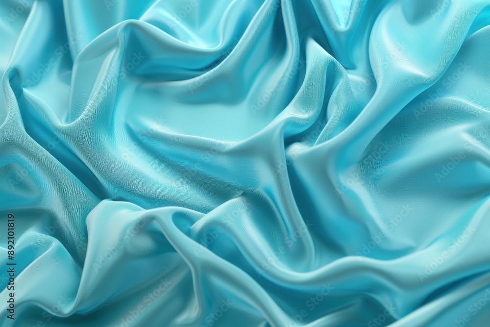Poster a fabric with a pattern of waves