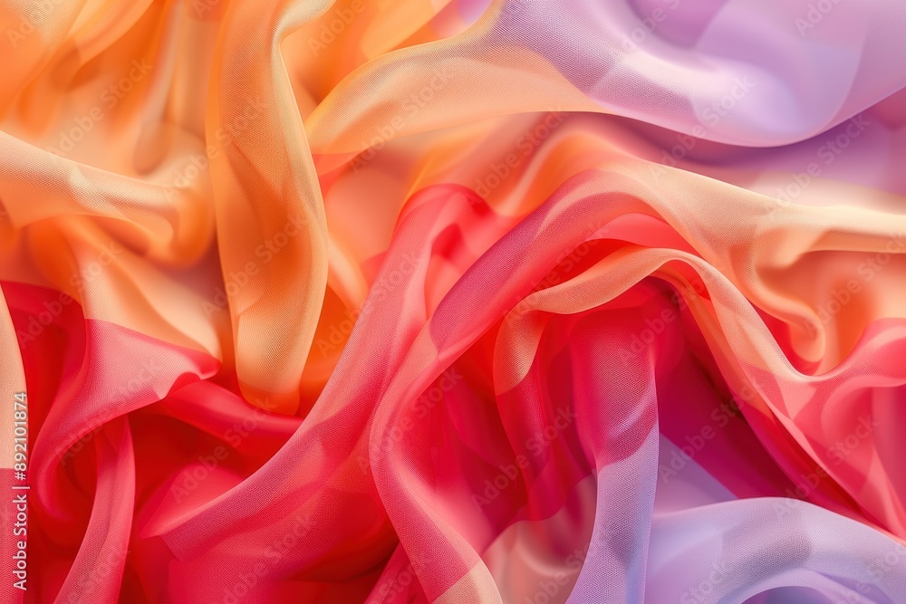 Poster a fabric with a pattern of waves