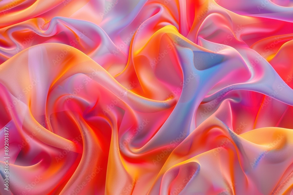 Poster a fabric with a pattern of waves