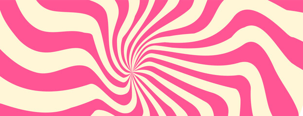 Pink Creamy Swirl Background. Abstract Rectangle Ice Cream Frame.
