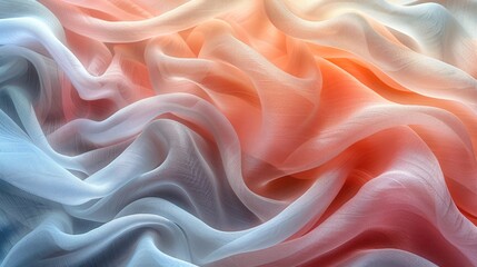 Obraz premium Abstract waves of color blend seamlessly with soft, flowing textures in this vibrant stock photo, creating a vivid and dynamic visual experience.