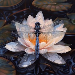 dragonfly on flower