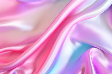 Obraz premium Processed collage of Iridescent fabric trendy cloth holographic texture. Background for banner