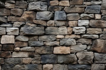 Obraz premium Processed collage of old medieval stone wall texture in daylight. Background for banner