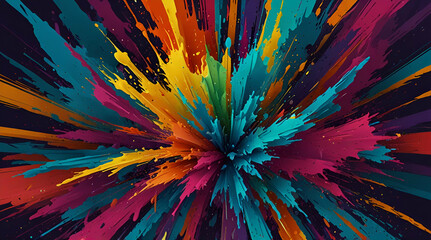 abstract colorful background with rays