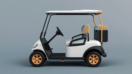 Fototapeta premium Golf Cart Mockup. 