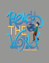 Quates, life is hard.  Text. Vector