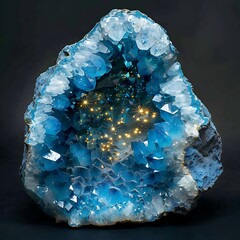 blue and green crystals