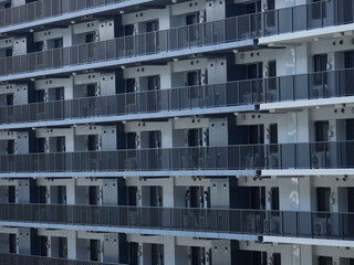 Obraz premium 日本の住宅地の新築マンションの風景