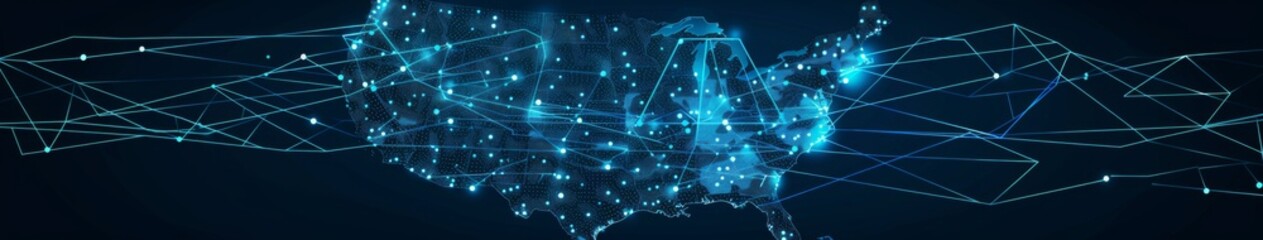 Obraz premium Digital Fortress USA: A Visual Representation of Cybersecurity Measures and Data Defense Across the United States