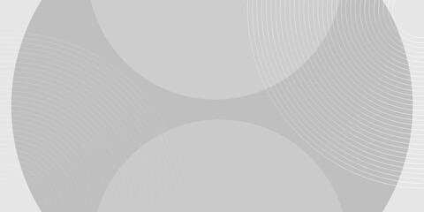White geometric abstract background overlap layer on bright space with lines effect decoration. Modern graphic design element circles style concept for banner