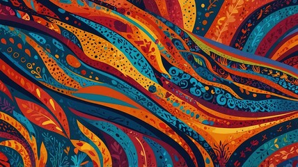 multicolored background with organic pattern colorful generate Ai