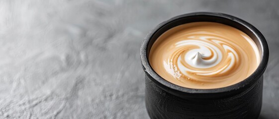 Milk and coffee swirling, mystical swirls