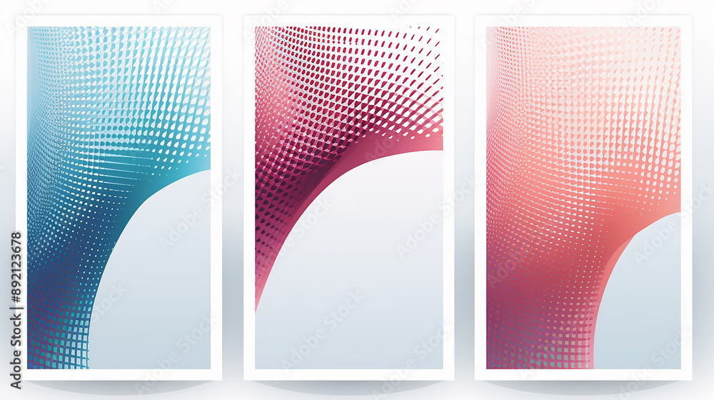 Poster abstract geometric pattern with three colors