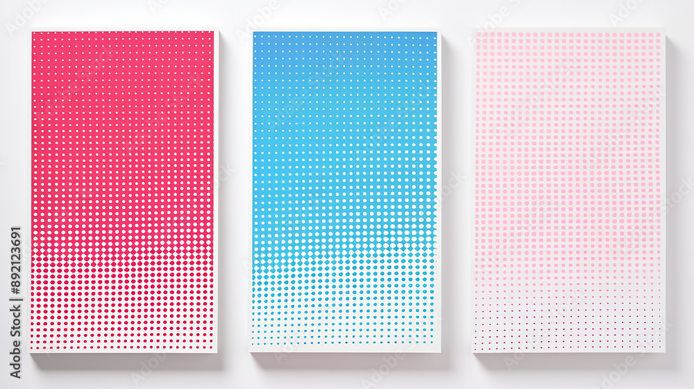Poster abstract geometric pattern with three colors