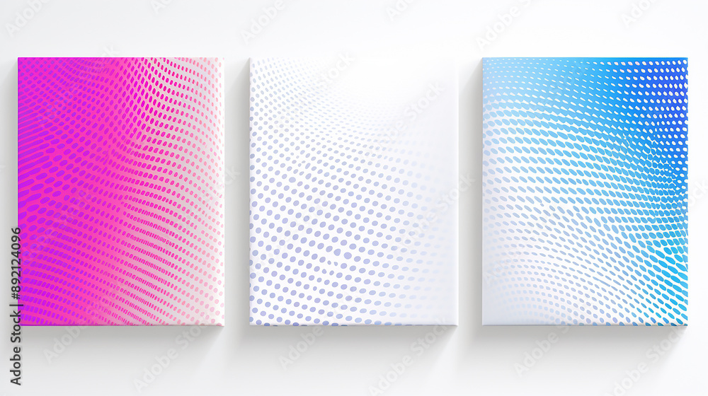 Poster abstract geometric pattern with three colors