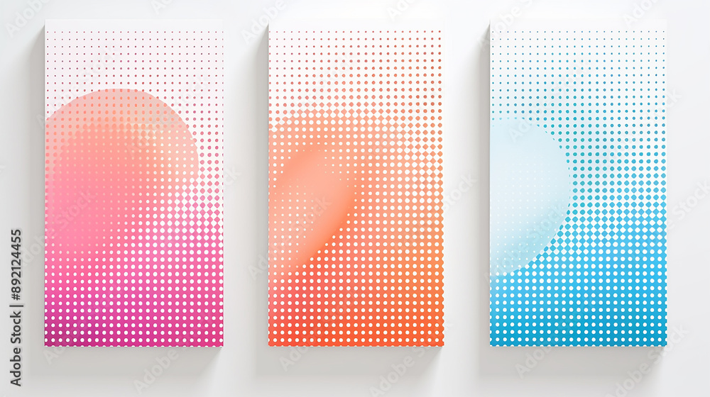Poster abstract geometric pattern with three colors