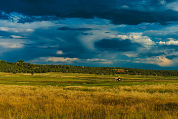 Western Farmland With Tractor