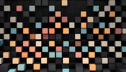 Fototapeta premium Clear Plain Shiny Soft Vintage Bokeh Cloudy Wave Like Geometric Black Background or Texture