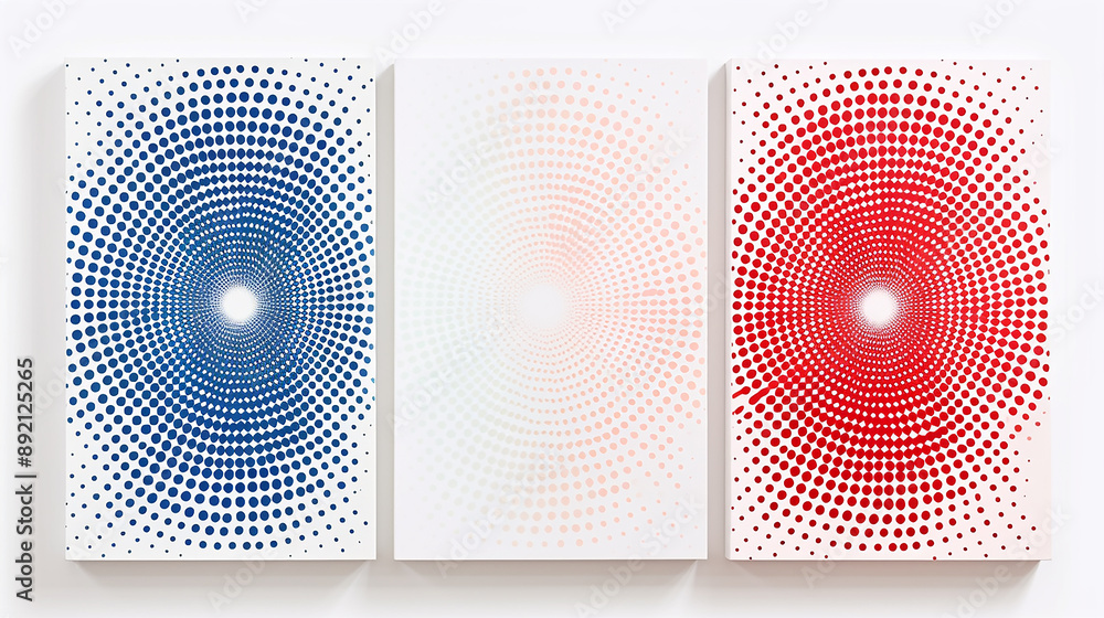 Poster abstract geometric pattern with three colors