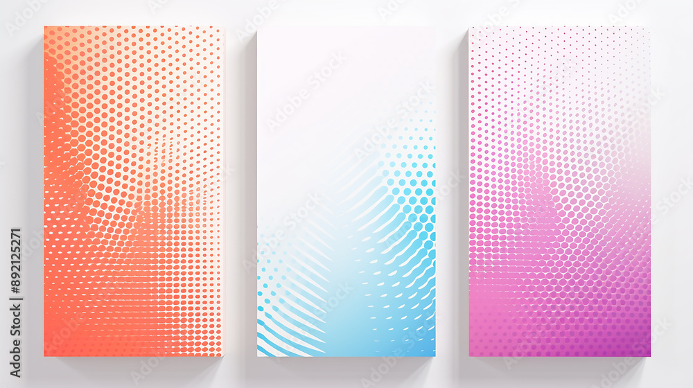 Poster abstract geometric pattern with three colors