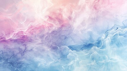 Obraz premium Abstract watercolor background featuring soft pastel swirls, creating a serene and artistic visual for wallpaper