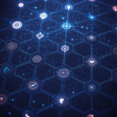 Obraz premium Blockchain Ecosystem Unveiled: A Dynamic Interconnectivity of Digital Assets within the Token Economy Network, Highlighting the Liquidity and Versatility of Blockchain-based Economies.