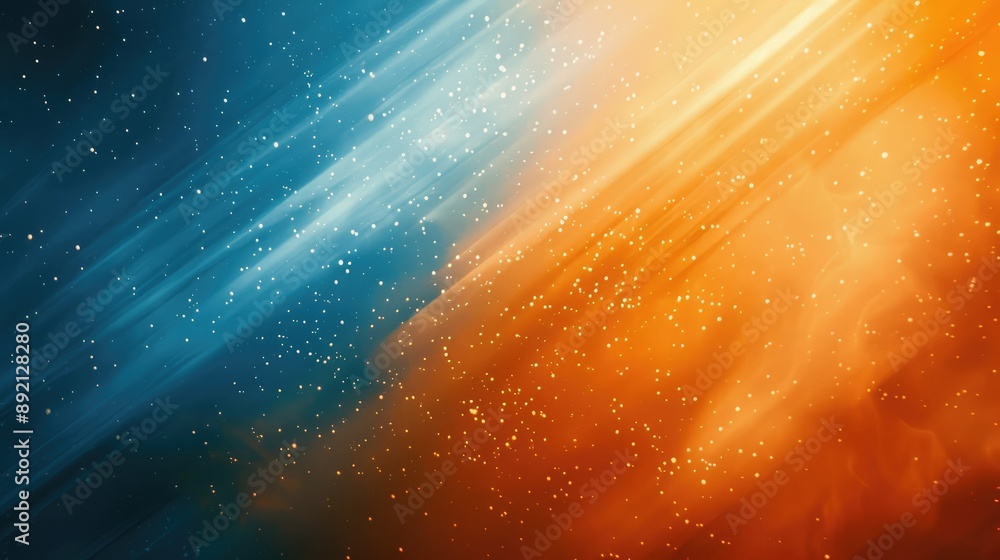 Poster blue and orange light background texture overlay, creating a vibrant and dynamic visual for designs
