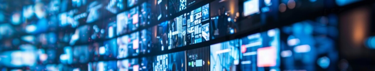 Fototapeta premium Virtual Training Hub: A Network of Webinar Rooms for Diverse Business and Internet Technology Seminars