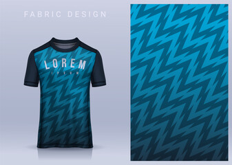 Fabric textile design for Sport t-shirt, Soccer jersey mockup for football club. uniform front view.	
