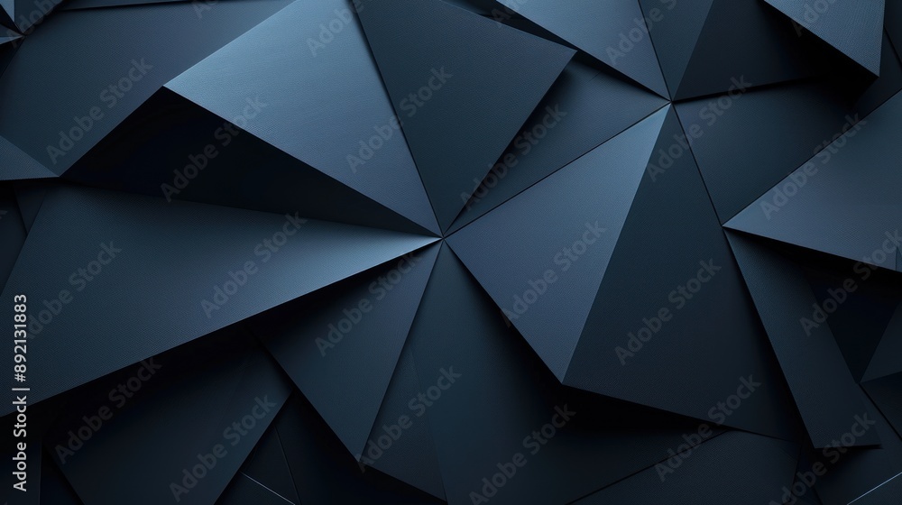 Poster geometric black and white image of a pattern of triangles background