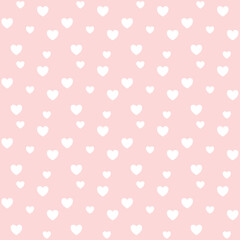 Seamless pink background with hearts. Pattern with hearts. Valentine's Day background.