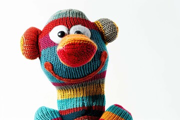 sock puppet, isolated on white
