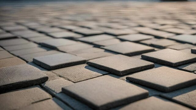 Concrete Pavers Working on a Sidewalk