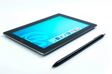 Tablet auf weißem Hintergrund