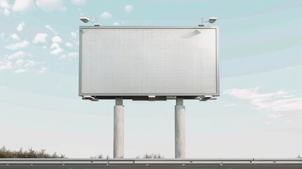 Obraz premium Empty advertising billboard frame Isolated on transparent background