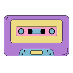 Fototapeta premium Retro Style Cassette Tape. vector illustration