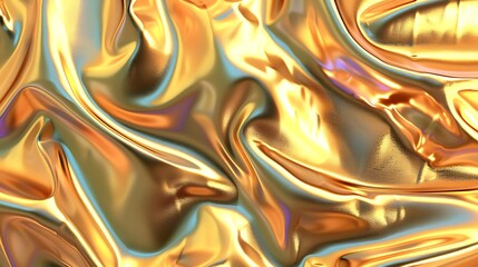 Luxurious Golden Satin Fabric with Exquisite Texture and Shimmering Finish for Elegant Design Projects