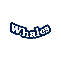 whales t shirt fashion sticker vector illustration template design