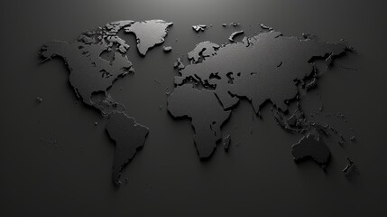 A simple and elegant world map with only the borders of countries highlighted