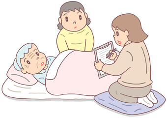 介護のイラスト - ケアマネジャー・介護保険認定調査・介護支援専門員・介護保険