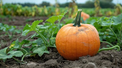Pumpkins grown organically on the farm