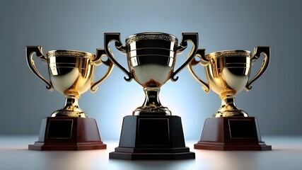 gold cup on a pedestal