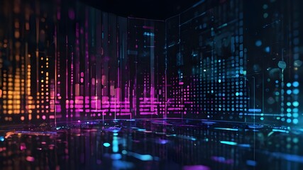 Naklejka premium abstract binary background