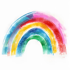 Fototapeta premium Watercolor LGBTQ rainbow isolated on white background