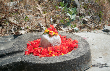 Place of worship amidst rustic wilderness of deciduous nature. Local tribals have worshipped the...