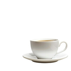 Isolated Coffee Cup with Saucer Empty Without Background.